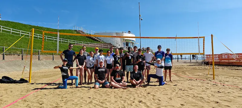 Skyballer training session on Bridlington Beach